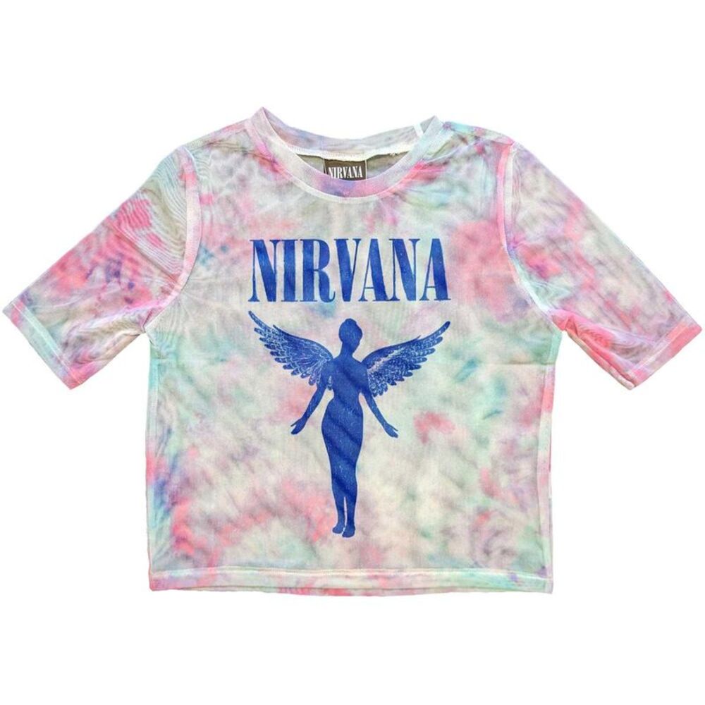 Nirvana Womens/Ladies Angelic Mono Mesh Crop Top / White/Pink/Blue